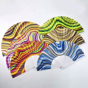 Abanico de Mano de Plástico Delicado de 23 cm, Personalizado, de Alta Calidad, con Impresión Personalizada, para Festivales, Bodas, Venta al por Mayor - Product Image 3