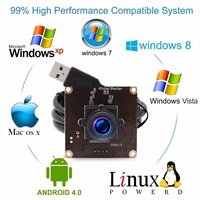 Módulo de Cámara USB ELP 1200P 90FPS Sin Distorsión con Obturador Global y Disparador Externo Sin Controlador para Captura de Alta Velocidad