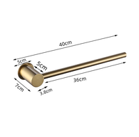 Porte-serviettes mural moderne en acier inoxydable 304 poli de 40 cm, support simple pour serviettes de bain et de cuisine, accessoires de salle de bain