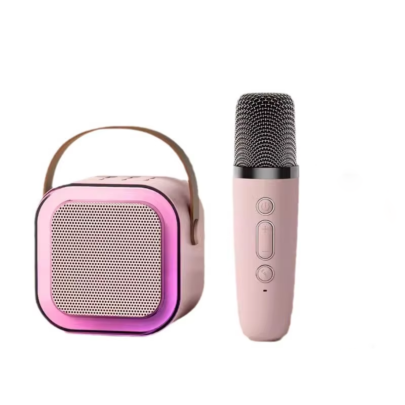 สีชมพูพร้อมไมโครโฟน1ตัว