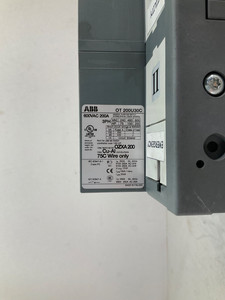 Interrupteur de transfert 200A 3P 600V 3PH 200HP pour PLC OT200U30C - Product Image 1