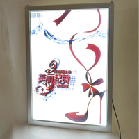 LITSIGN Cadre à clipser pour affiche de cinéma en aluminium ultra fin noir Duratrans A2 A3 personnalisé, boîte à lumière LED 10000 lumens, utilisation en intérieur