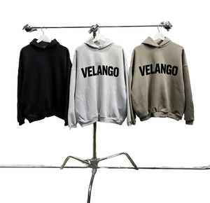 เสื้อฮู้ดดี้สตรีทแวร์คุณภาพสูง ยูนิเซ็กซ์ ผ้าคอตตอนหนา 450 GSM ทรงหลวม พิมพ์ลายตัวอักษร 3 มิติ ด้วยยาง สำหรับผู้ชาย ใส่ได้ในฤดูใบไม้ร่วง - Product Image 1