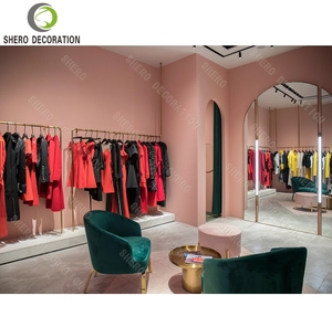 Luxury Lady Boutique Clothing Shop Interior Design Custom Garment Display Rack For Luxury Clothing Store Furniture - Product Image 2