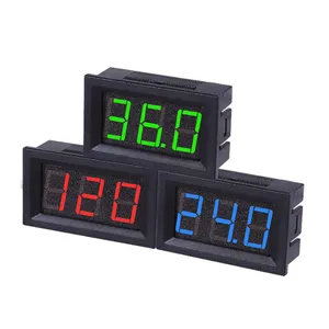 Iki tel 0.56 kırmızı dijital LED Mini ekran DC 5-120V voltmetre motosiklet araba için voltmetre Panel metre ölçer