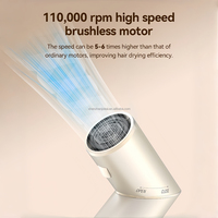 Secador de pelo plegable de alta velocidad de alta calidad de aire caliente multi en uno, herramientas de estilismo, cepillo secador de pelo eléctrico iónico de un paso
