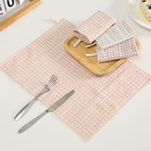 Fabric <b>Placemat</b> Set 4 Pieces <b>Rectangle</b> Flax Reusable Modern Style Table Mats For Home Picnic Western Dining - Product Image 4