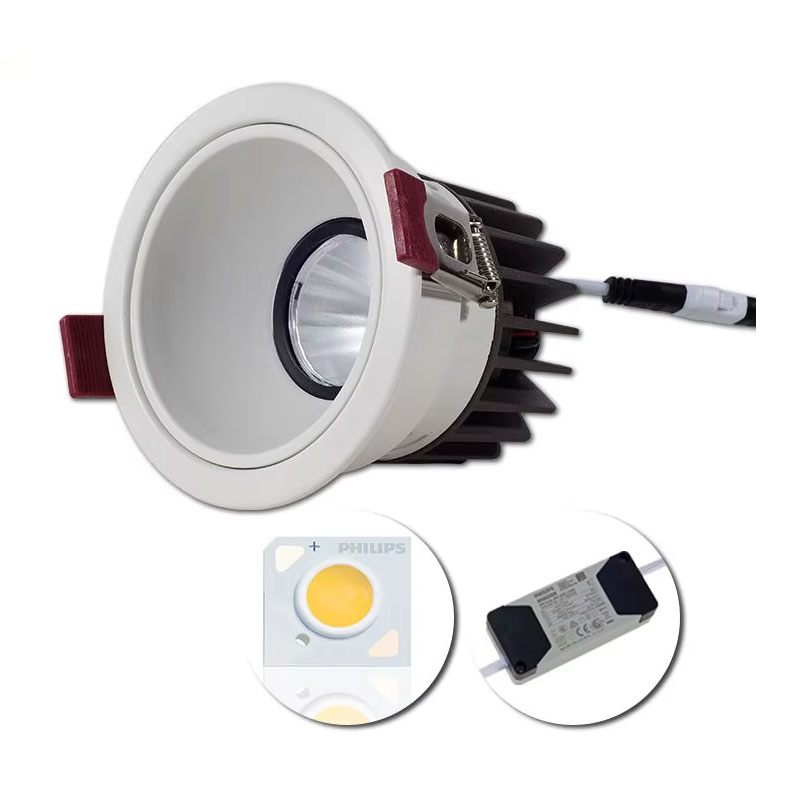Регулируемый вращающийся Cob Triac dali 0-10 В Tuya приложение Smart Dimmable мини светодиодный прожектор антибликовый потолочный точечный светильник