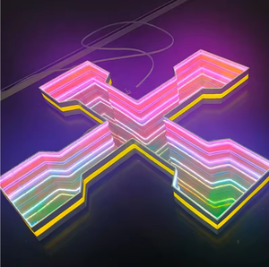 Letrero LED Personalizado con Espejo Infinito 3D, Luz de Túnel Profundo Estilo Neón para Decoración de Bares, Restaurantes, Cuartos de Hombre y Salas de Juegos - Product Image 3