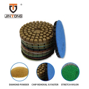 Ensemble de disques abrasifs diamantés 100 mm haute dureté, personnalisés OEM pour le polissage du marbre, du granit et du béton - Product Image 2