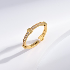 wholesale plata 925 sterling silver Geometric simple <b>ring</b> Everyday casual <b>open</b> fashion promise zircon 14k gold <b>rings</b> for women - Product Image 1