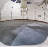 Tente de luxe en forme de cloche de type yourte mongole 3M 4M 5M 6M imperméable en toile de coton Oxford pour le glamping, portable, pour l'extérieur, 4 saisons