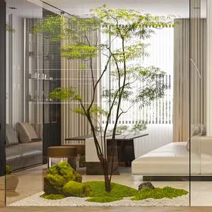 ต้นไม้ประดิษฐ์สีเขียว, ต้นเมเปิลกรงเล็บไก่, ต้นเมเปิลประดิษฐ์สำหรับตกแต่งภูมิทัศน์, ตกแต่งหน้าต่างร้านค้า, ตกแต่งหน้าต่างร้านน้ำชา - Product Image 1