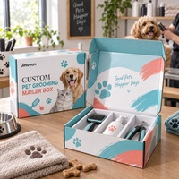Boîte d'expédition personnalisée en carton ondulé E pour le toilettage des animaux, emballage en papier imprimé