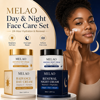 Ensemble crème de jour éclaircissante à la vitamine C avec logo personnalisé, crème de nuit au rétinol, kit anti-âge 2 en 1, crème de nuit éclaircissante pour la peau coréenne