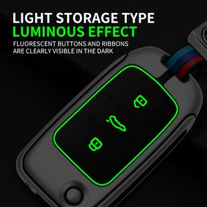 Độc quyền tùy chỉnh mg giữ chìa khóa xe hợp kim kẽm + Silicone từ xa Key Fob trường hợp bìa với xe thương hiệu vòng chìa khóa - Product Image 5