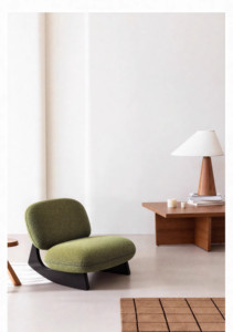 <span class=keywords><strong>Sedia</strong></span> a Dondolo Vintage in Stile Nordico per Casa e Ufficio, Struttura in Legno con Tessuto in PU, Arredo Confortevole per la Casa - Product Image 2