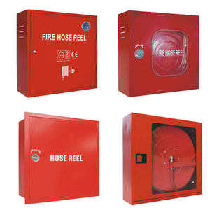 Armoire anti-feu rouge à une seule porte avec fenêtre en maille, en acier au carbone durable, pour les incendies de classe A et B - Product Image 5