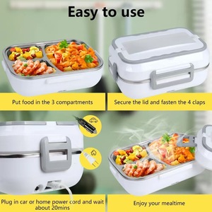 自家加熱電子ステンレス鋼食品暖かいお弁当箱大容量ポータブルオフィスホームカー用 - Product Image 2