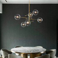 Lustre moderne en verre créatif pour chambre à coucher, salle à manger, lampe suspendue pour restaurant, bar, hôtel, maison