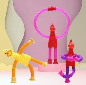 Jinyingポップチューブセンソリーフィジェット吸引カップポップチューブ悲鳴を上げる鶏のおもちゃ子供のためのおもちゃ多色<span class=keywords><strong>LED</strong></span>ライトアップおもちゃ - Product Image 3