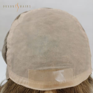 העליון משי פאות רפואיות עם עור סיליקון 100% שיער אירופאי קשור ביד, תותבת גולגולת מותאמת אישית עבור alopecia ו- - Product Image 6
