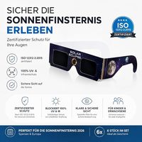 Lunettes d'éclipse solaire certifiées ISO 212312-2 pour l'éclipse solaire 2026/2027 en Espagne et en France, Europe – Lunettes de sécurité