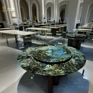 Yushi sang trọng lemurian màu xanh đá Granite kỳ lạ đánh bóng Countertop nền ăn uống Bàn cà phê - Product Image 3