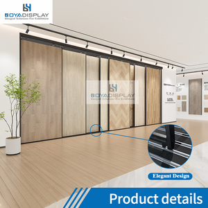 Tùy Chỉnh Showroom Ngang Đẩy Sàn Gỗ Laminate Hiển Thị Gốm Mặt Đất Đá Cẩm Thạch Gạch Phiến Rack Rug Trượt Hiển Thị Đứng - Product Image 4