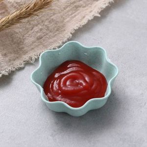 Ensemble de 6 petits bols à sauce et assiettes à condiments en paille de blé biodégradable pour cuisine créative à domicile - Product Image 2