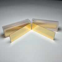 Gold Plated K9 Fused Silica Optical Glass Microscope Slide Custom Light Transmittance
