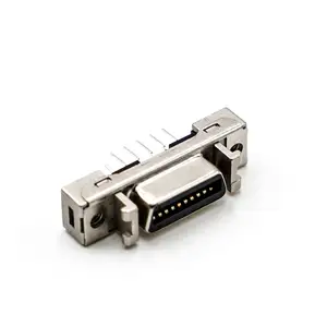 LECHUAN D-Sub Micro-D Connectors Vertical Receptacle PCB Board Mounting M2.5 Thread 10220-6212PC 20Pin SCSI Female MDR Connector