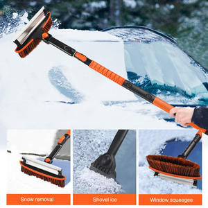 Brosse à neige extensible 3 en 1 avec manche long, grattoir à glace et raclette pour un <span class=keywords><strong>nettoyage</strong></span> <span class=keywords><strong>complet</strong></span> du véhicule - Product Image 3