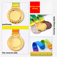 Médailles de sport personnalisées Médailles de participation de gymnastique Métal Or Argent Bronze Fabrication de médailles de participation