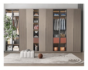 <span class=keywords><strong>Armadio</strong></span> Moderno Scorrevole in Melamina a Forma di <span class=keywords><strong>L</strong></span> con Specchio - Product Image 3