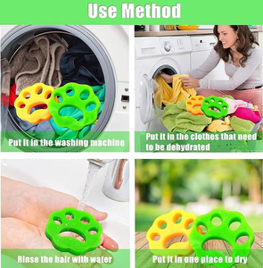 Juego de 4 Removedores de Pelo de Perro Reutilizables de Silicona, Removedor de Pelusa para Lavadora, Caja Recolectora de Pelusa Adhesiva, Limpiador de Pelo de Mascotas - Product Image 4