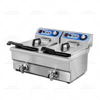 Wafel Frietjes Trechter Cake Friteuse Machine Verkoop Mini Grote Lpg Gas Batch Inductie Friteuse Banaan Varkensvlees Knetterende Frituurmachine