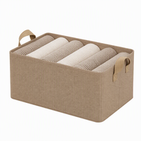 Boîte de rangement moderne en tissu imperméable avec cadre en acier épaissi, pliable, capacité 20-35L, organisateur de vêtements rectangulaire pour armoire