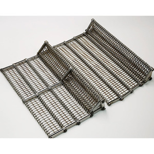 Chaîne tissée à haute température en sergé de qualité alimentaire Convoyeur de plaques à chaîne perforée industrielle en acier inoxydable - Product Image 1