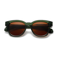 Lunettes de soleil rétro de boutique, monture en acétate, forme ronde, verres polarisés TAC, protection UV, logo personnalisé, minimum 1 pièce