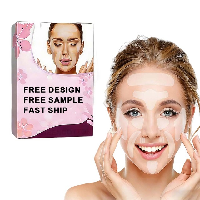 Custom Logo Facial Lifting Patch Translucent Chin Patch Mouth Corner Patch and Nasolabial Fold Patches for Enhance Facial Beauty