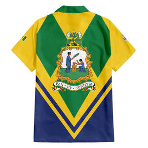 Camisa Hawaiana del Día de la Independencia de Santa Vincencio y las Granadinas, Estilo Simple, Personalizada para el 27 de Octubre - Product Image 3