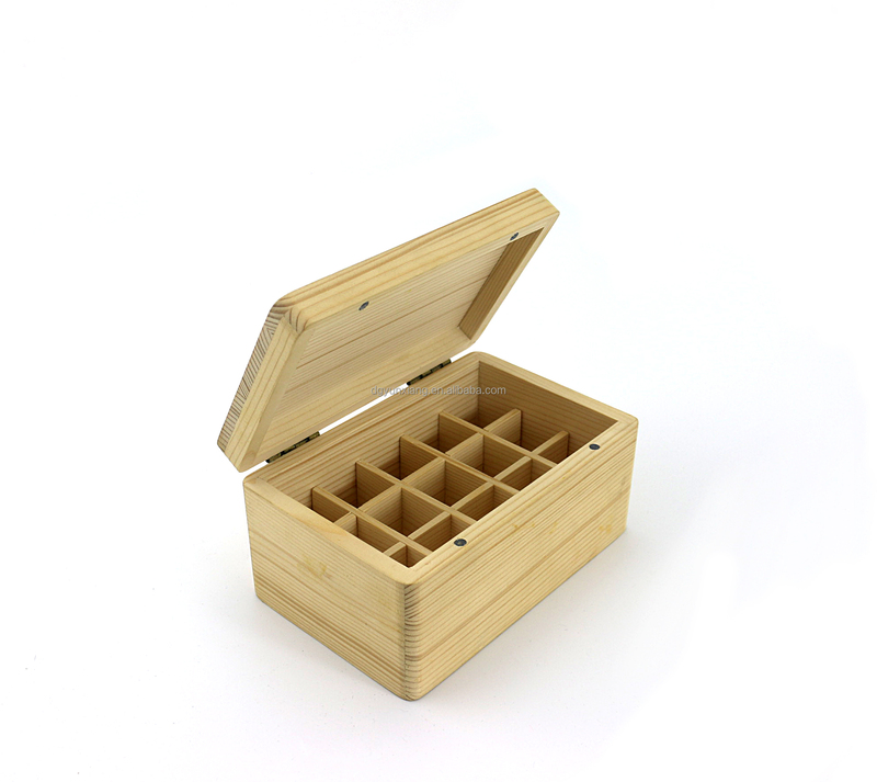 15 Slots Wooden Bamboo Storage Box