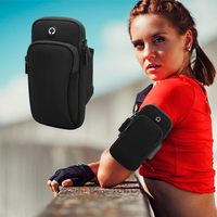 Armtasche mit großem Fassungsvermögen, Reißverschluss, Kopfhörerloch, universelle Armtasche für Mobiltelefone zum Laufen und für Outdoor-Sportarten