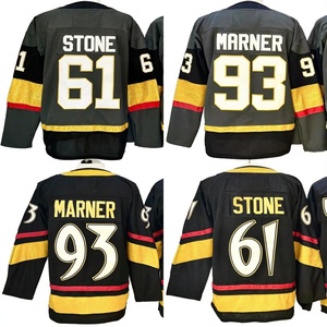 Maillots de hockey cousus pour hommes 61 Mark Stone 93 Mitch Marner 9 Jack Eichel 100% polyester Séchage rapide Coupe ample - Product Image 2