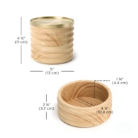 2-stöckige Stapelbare Holz-Schmuckorganizer-Box, Wellenförmiger Schmuckhalter mit Zweifach Verwendbarem Goldfarbenem Metalldeckel