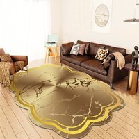 Moderner, einzigartiger, heiß begehrter Teppich mit geometrischem Muster, niedrigem Flor, rutschfest, aus Kristallvelours, für Wohnzimmer und Schlafzimmer