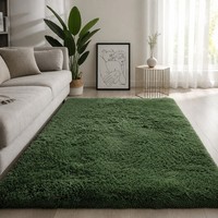 Tapis de chambre super doux en fausse fourrure de lapin, tapis moelleux sur mesure, antidérapant, résistant à l'usure, insonorisant, tapis en peluche OEM