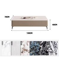 Ensemble de meubles de salon en marbre de luxe moderne, table basse, console TV, design minimaliste durable et portable
