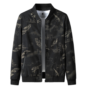 ANSZKTN Men's Autumn Leather Jacket Plus Size Loose Fit Stand Collar Punk Style Zipper Closure Dyed Breathable Waterproof - Product Image 1